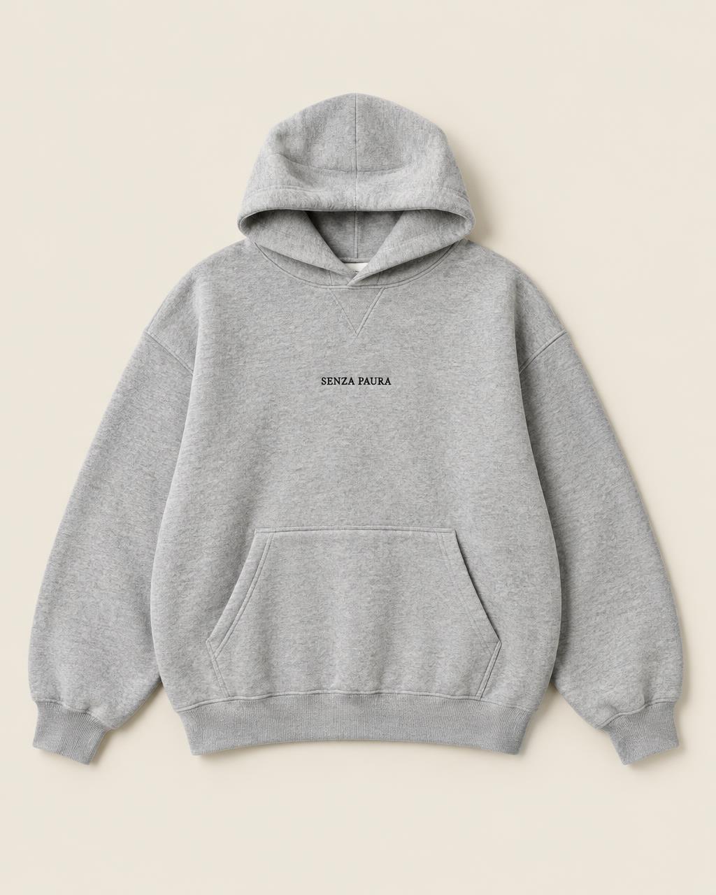 Sudadera Logo gris jaspeado